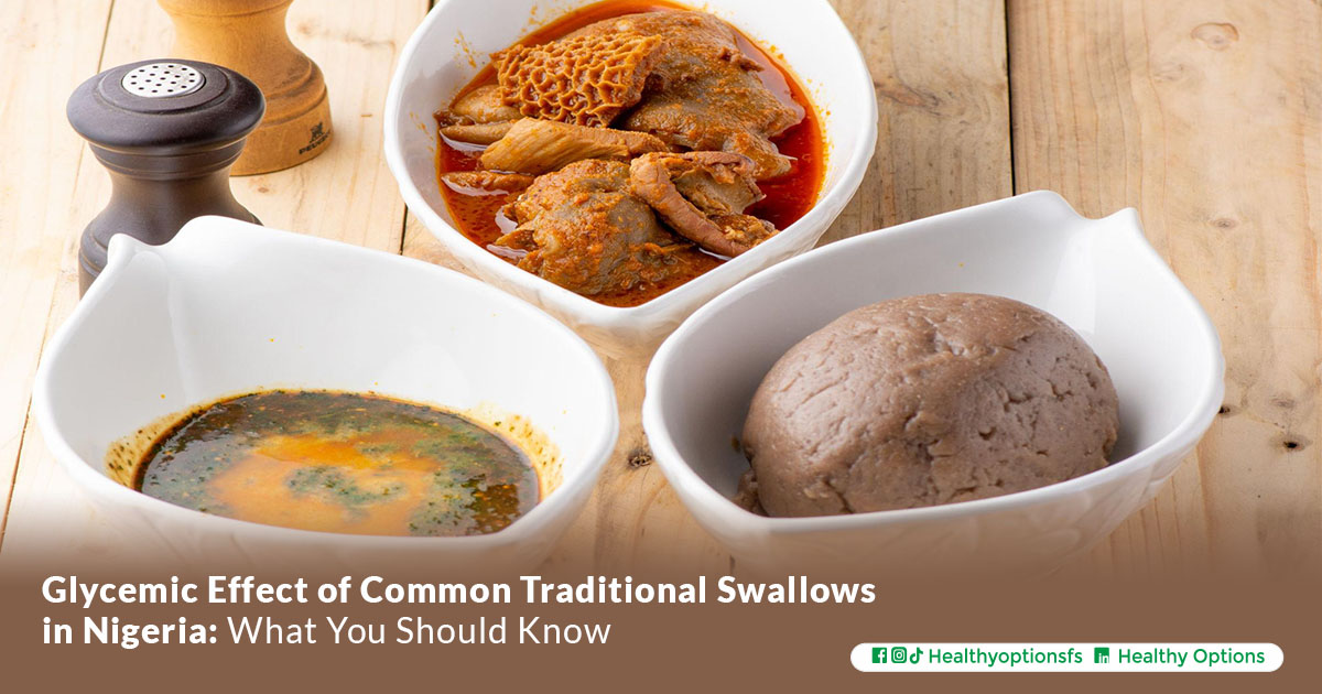 Traditional Nigerian swallow meal illustrating the glycemic effect of Nigerian swallows