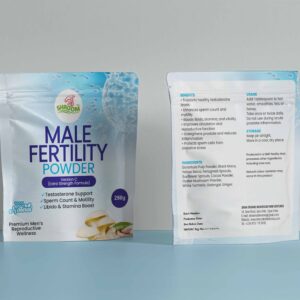 Male fertility powder for testosterone support, sperm count and libido boost
